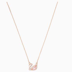 SWAROVSKI DAZZLING PINK SWAN NECKLACE